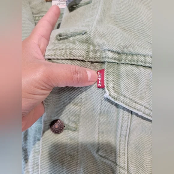 Levi's Light Green Denim Jacket - Picture 6 of 13